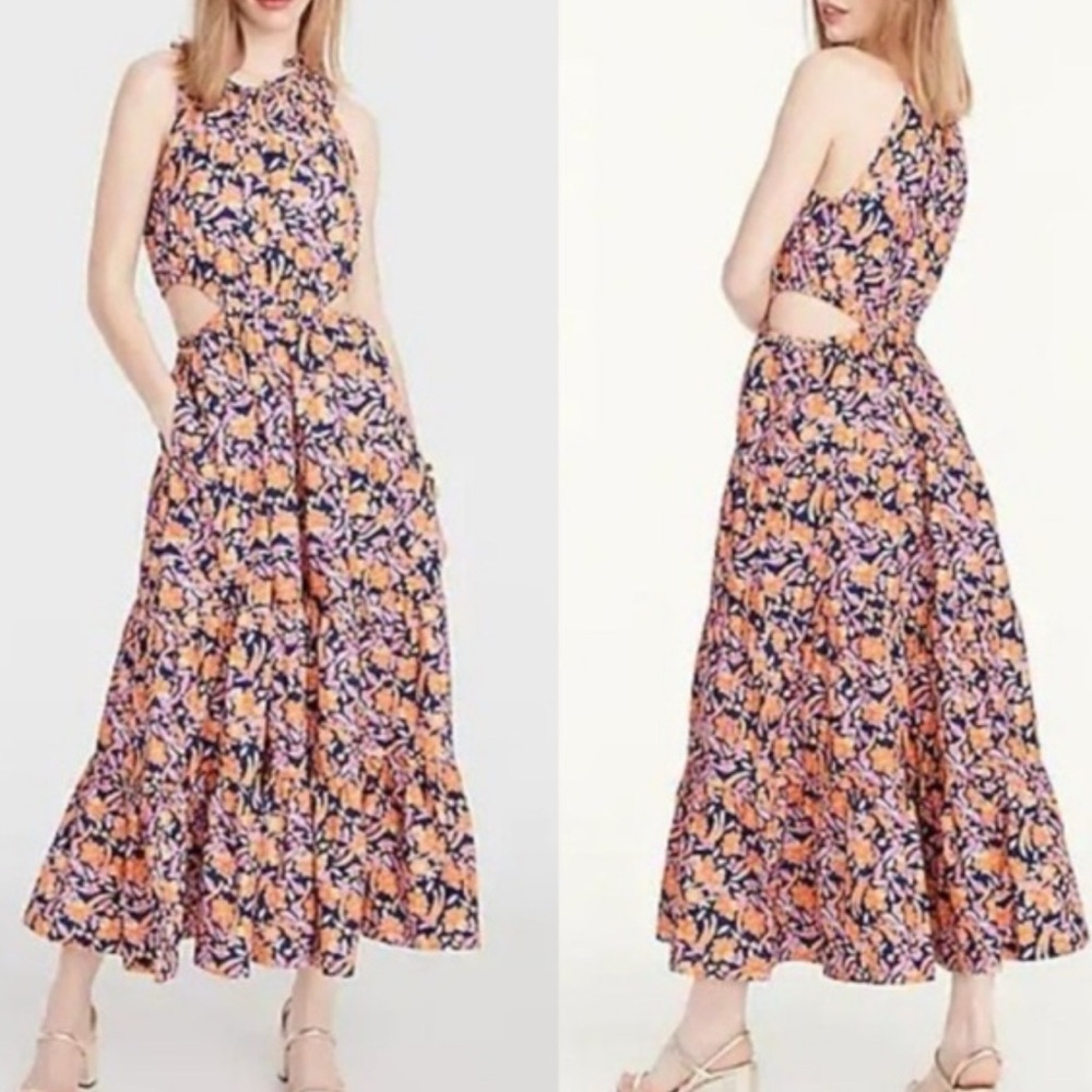 J. Crew Floral Sleeveless Maxi Dress- Medium Tall